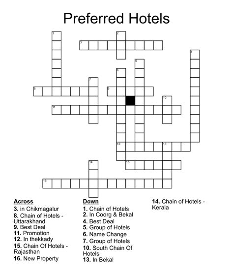 Highly rated, as a hotel Crossword Clue .